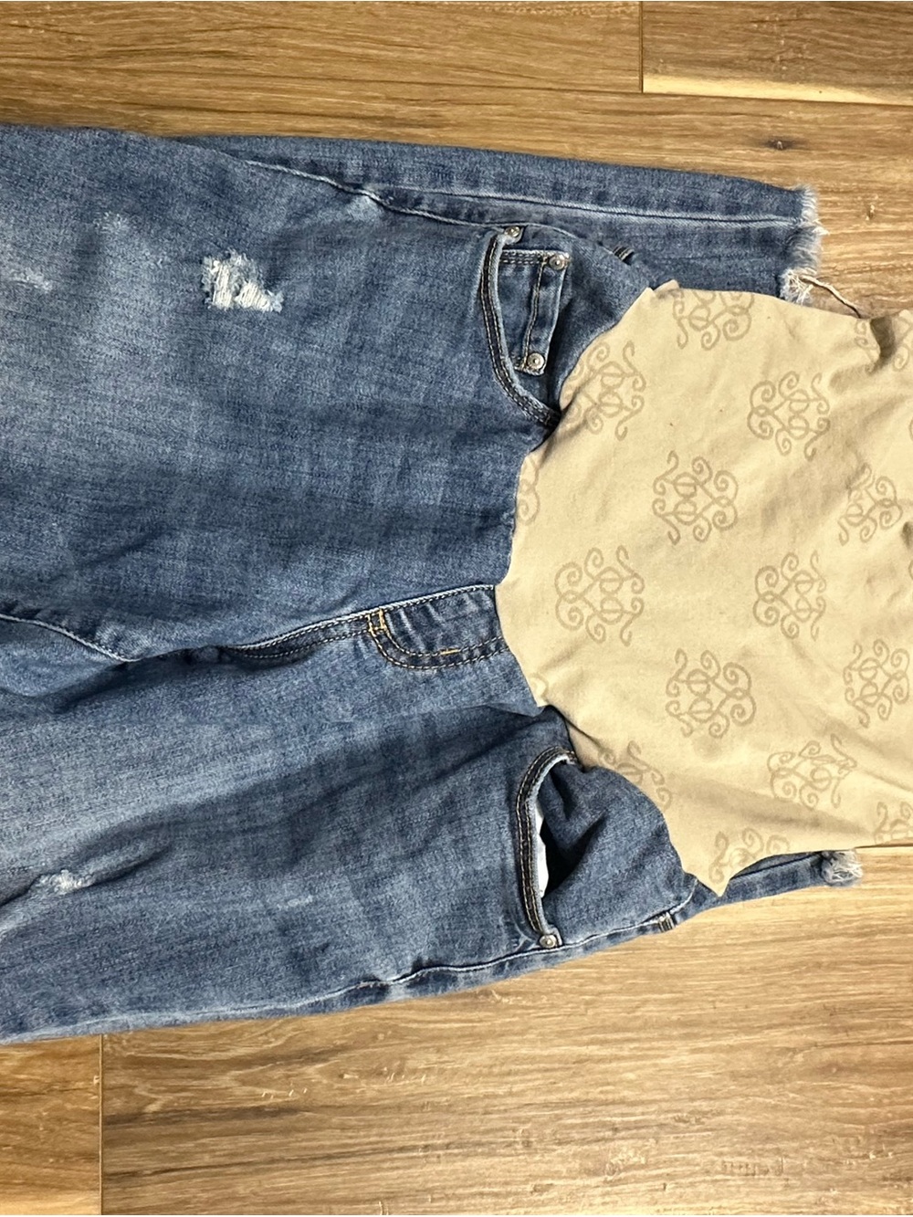 Jessica Simpson Blue Distressed Maternity Jeans